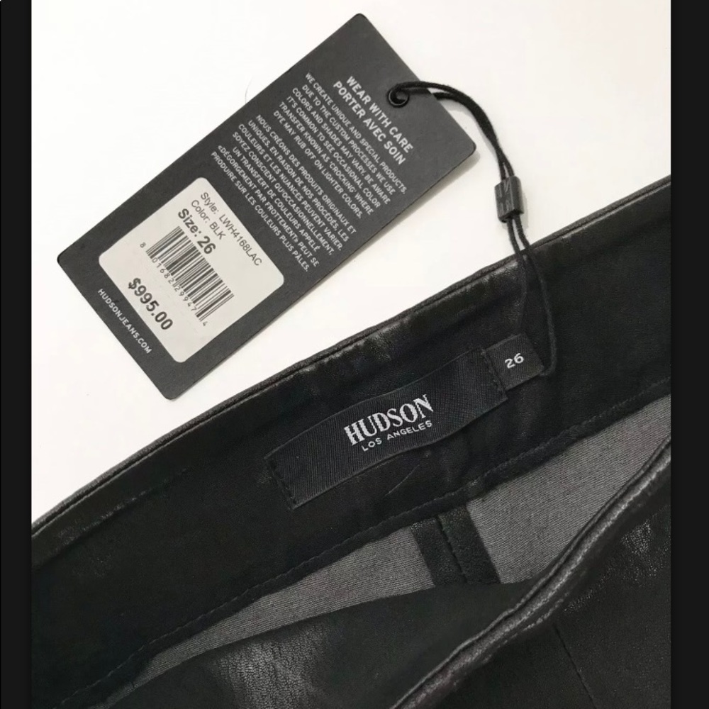 Hudson stretch leather skinny pants - Picture 3 of 6